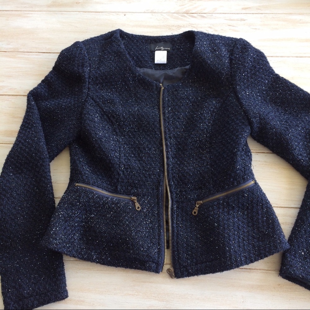 Forever 21 navy lined jacket