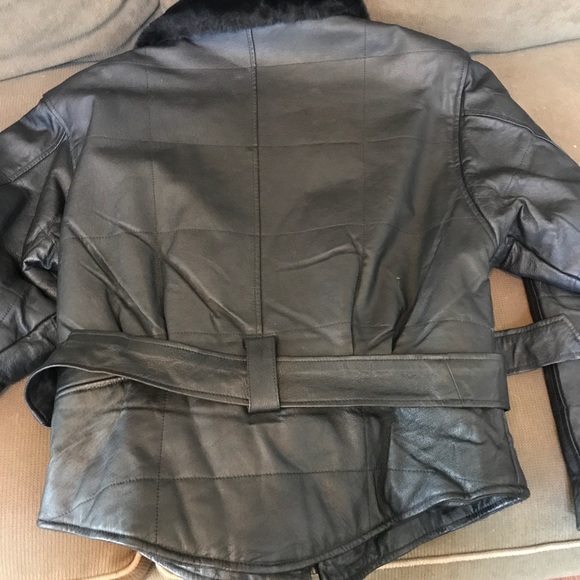 Women's Genuine Leather Jacket - Picture 3 of 7