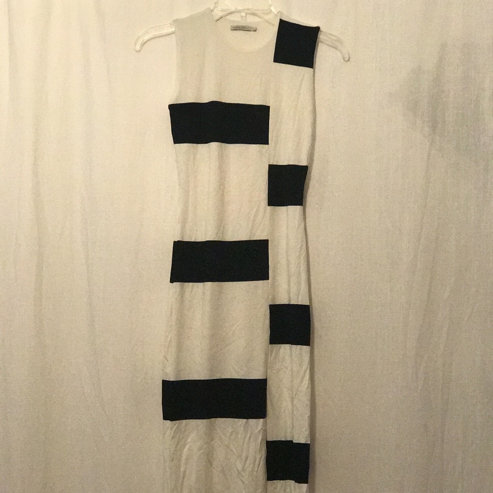 Nadia Tarr striped dress with slit