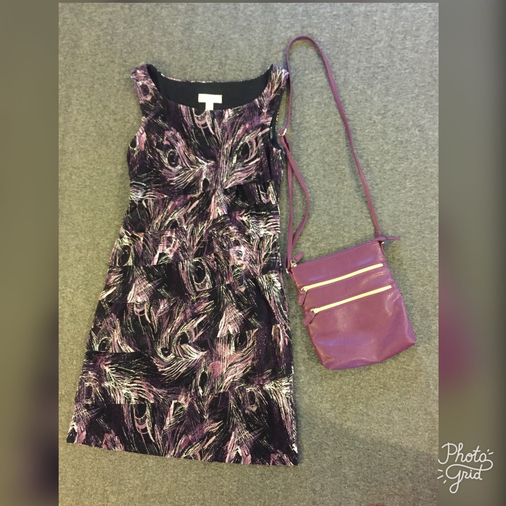 Purple peacock styled dress