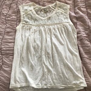 Madewell White Lace Top