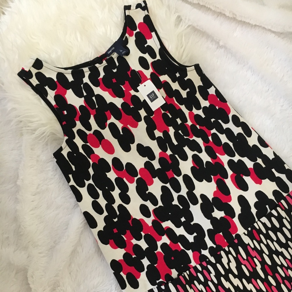 Gap - Girls Black and Pink Multi patterned Dress🆕