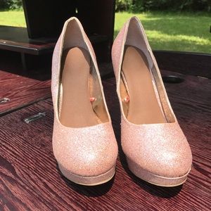 Pink Glitter High Heels