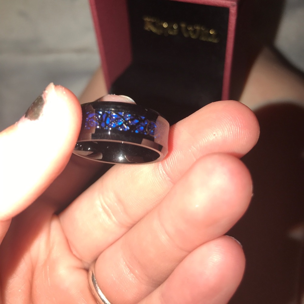 King Will men's blue wedding ring