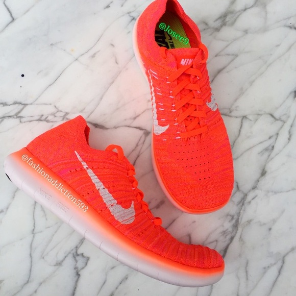 nike free flyknit womens orange