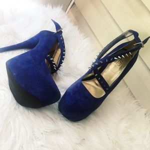 Spiked Royal Blue Platform heels