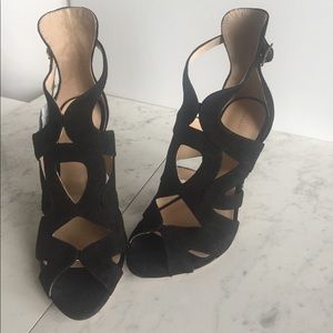 NWT  Gorgeous Zara Black Suede heels, sz 7.5