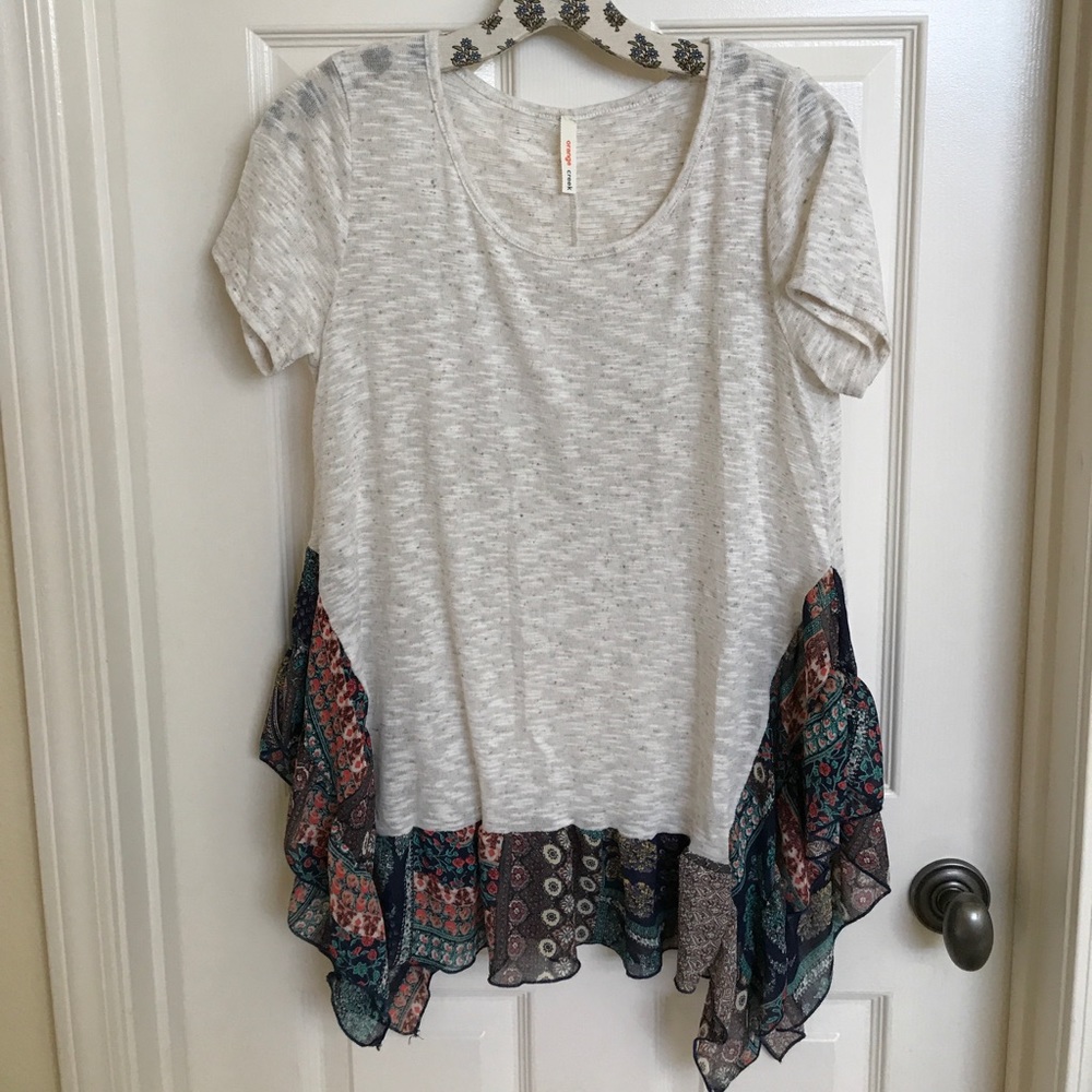 Ruffle hem boutique top size Small