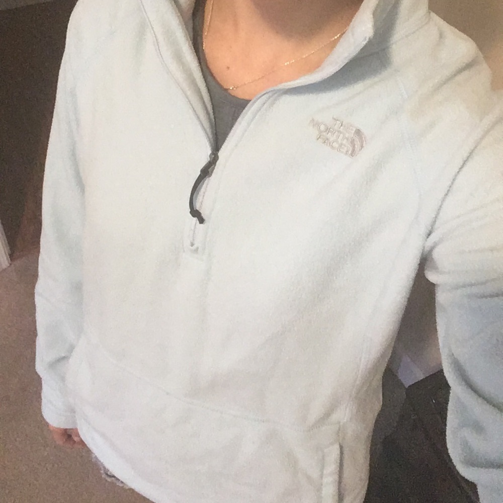 Light blue pullover fleece northface woman's m