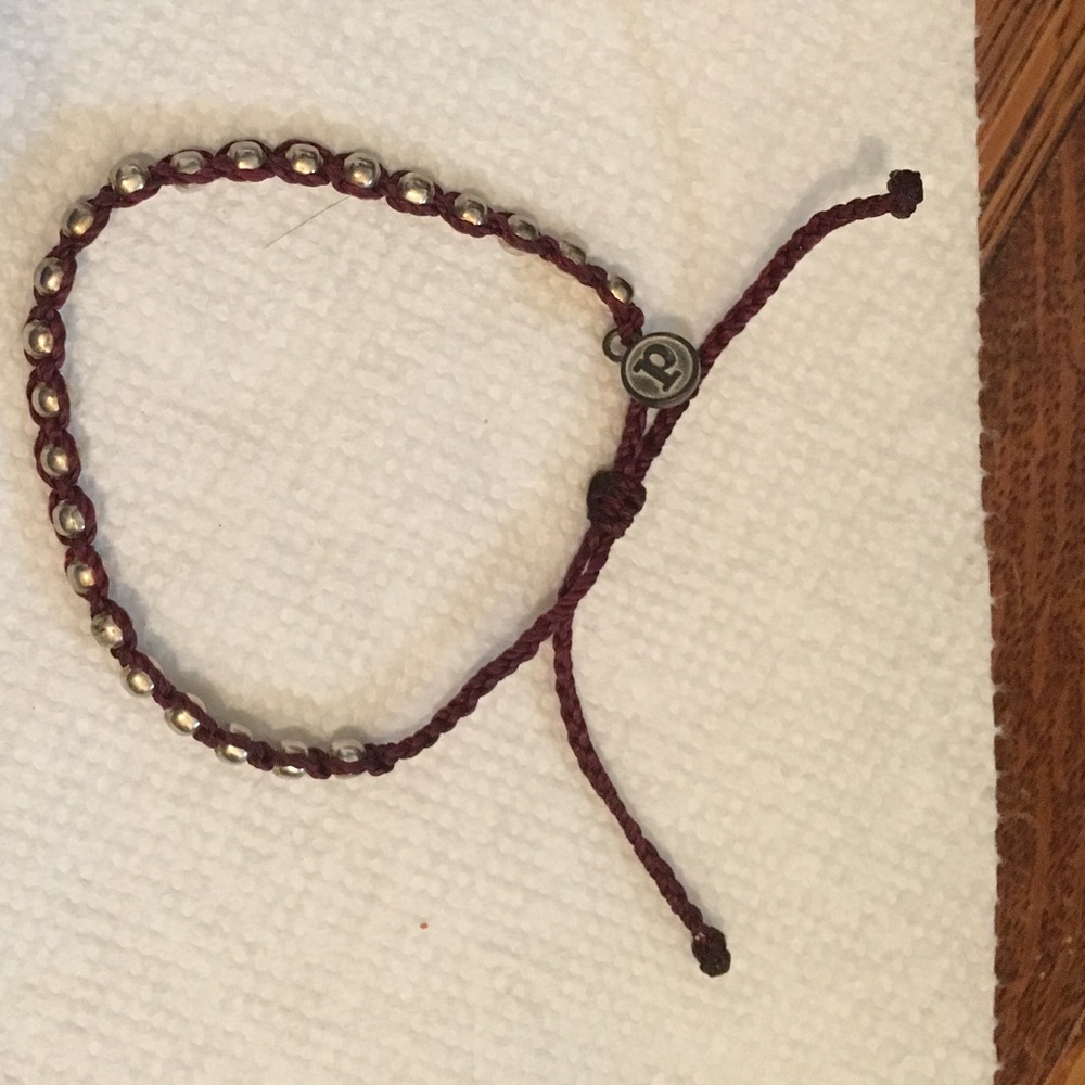 Pura Vida Burgundy Studded Bracelet