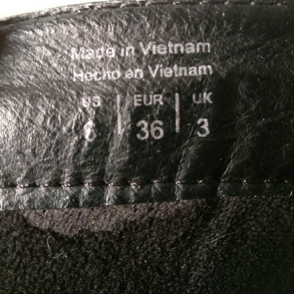 ALDO Black Leather Zip Up Boots sz 6 - Picture 4 of 4