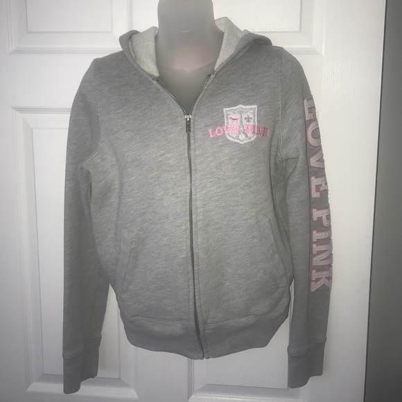 PINK Victoria's Secret Tops - Like new Victoria's Secret Pink zip up hoodie