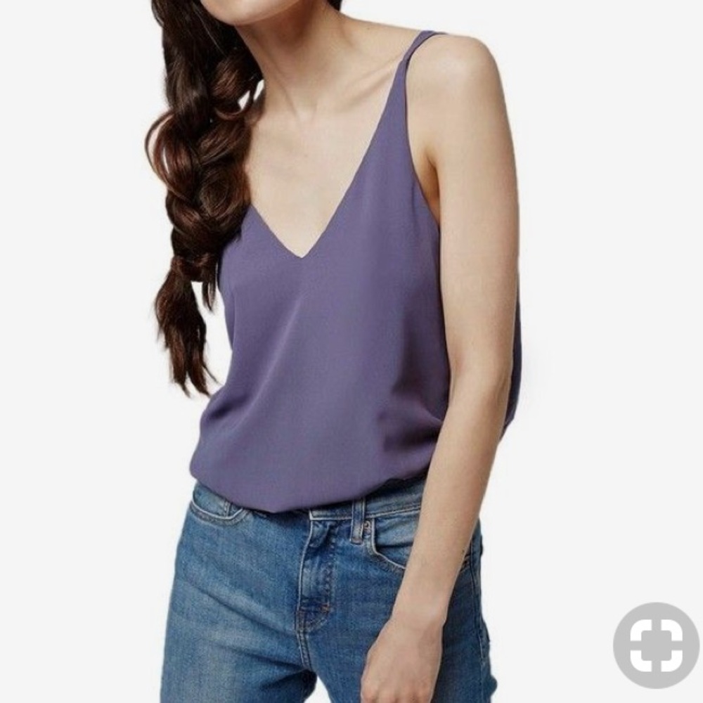 Topshop double strap V-back camisole in lavender