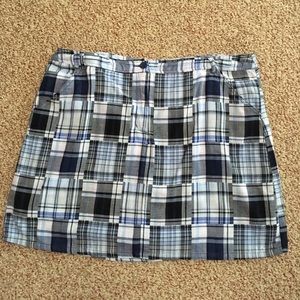 Navy plaid skort size 18