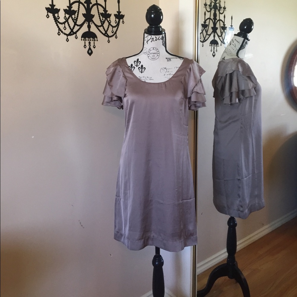 Silk ruffled dress
