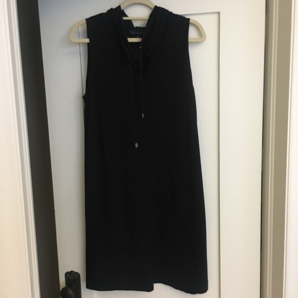CS Roberts Drawstring Cowl Neck Dress, Black, L