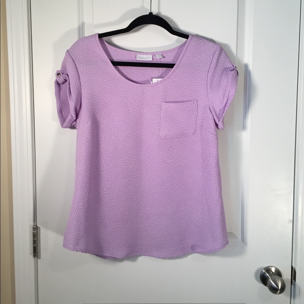 Purple textured NY & CO blouse.