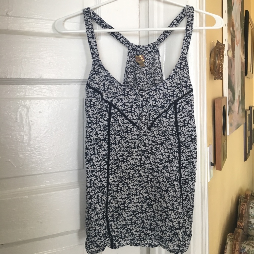 Flower Patterned Racerback Tank