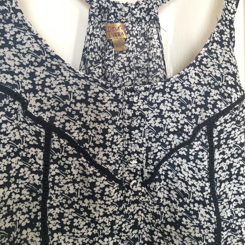 Flower Patterned Racerback Tank - Picture 3 of 4