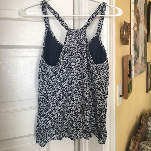 Flower Patterned Racerback Tank - Picture 2 of 4