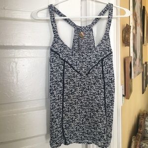 Flower Patterned Racerback Tank