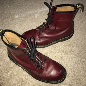 Red. Dr martens. From england. great boot.