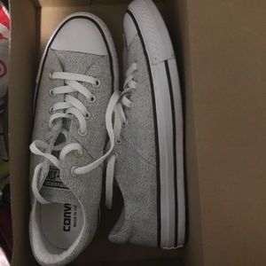 New White and Black Converse
