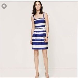 Blue and white striped LOFT dress