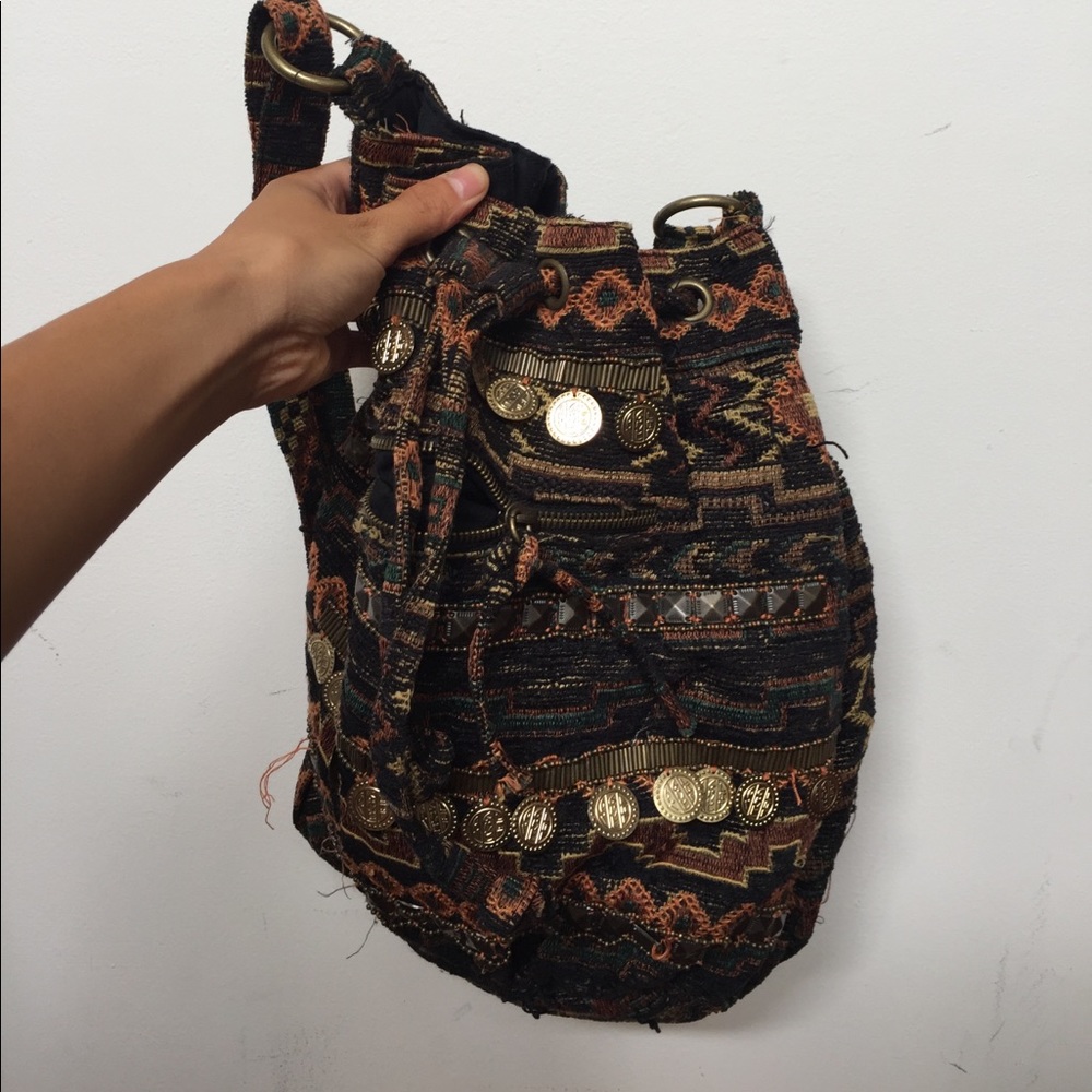 Urban Outfitters Ecote Coin Tapestry Bucket Bag