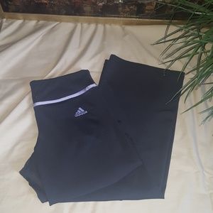 Dark Grey and Lavender Adidas Pants