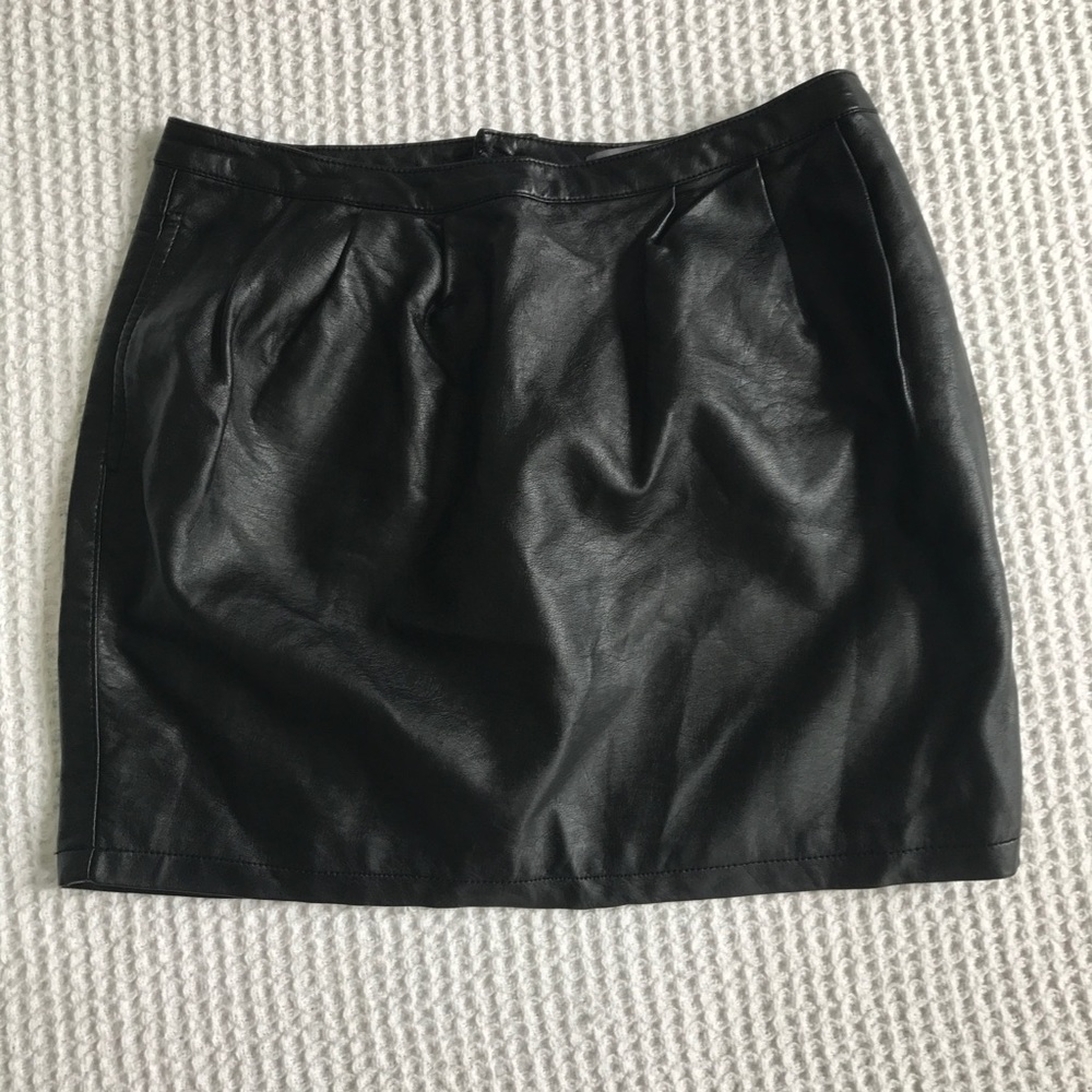 Small Faux Leather Mini Skirt