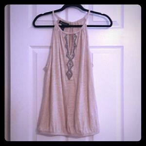 INC  100% Linen Bohemian   Tank Top
