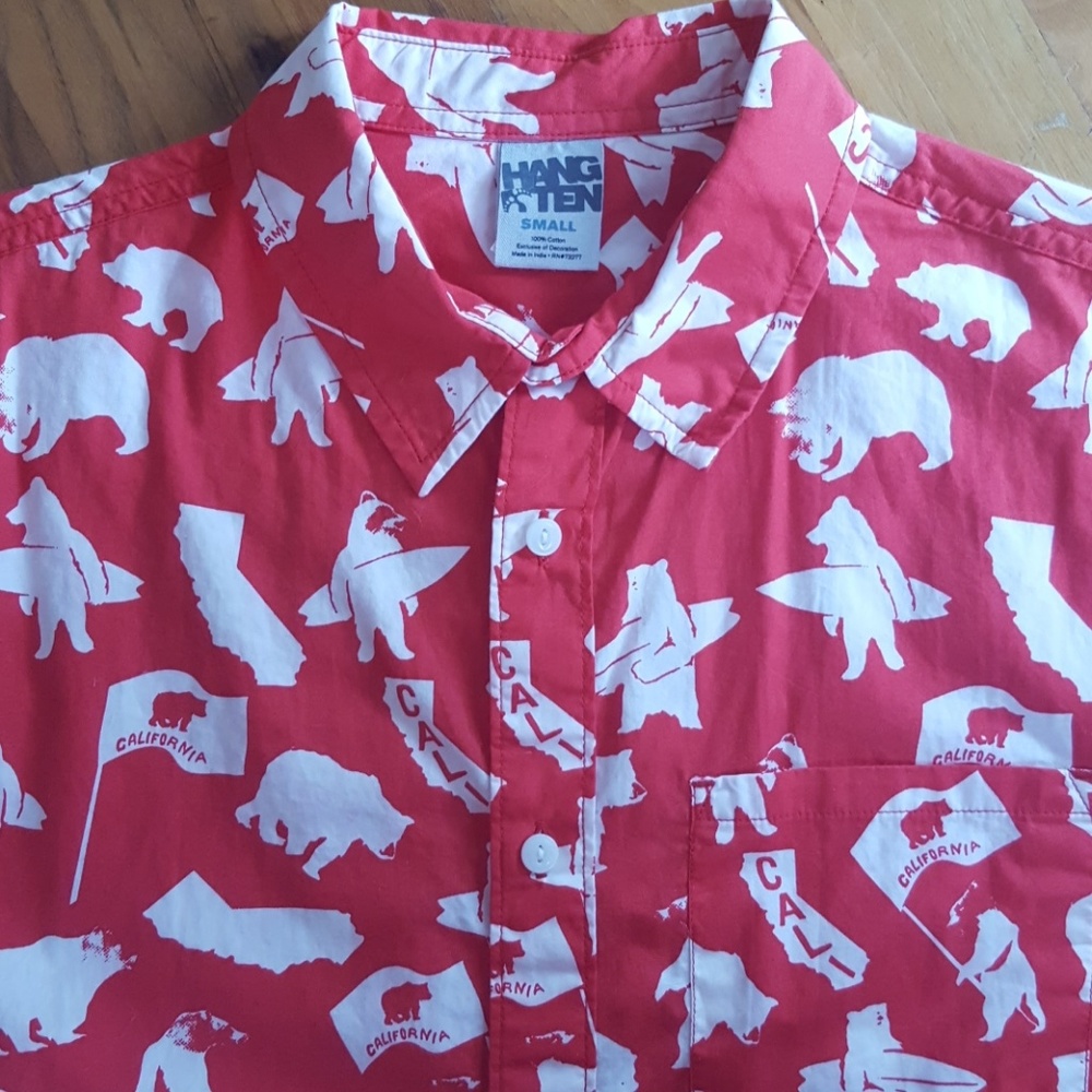 🏄‍♂️CALIFORNIA BEAR BUTTON DOWN/SURF 🏄‍♂️