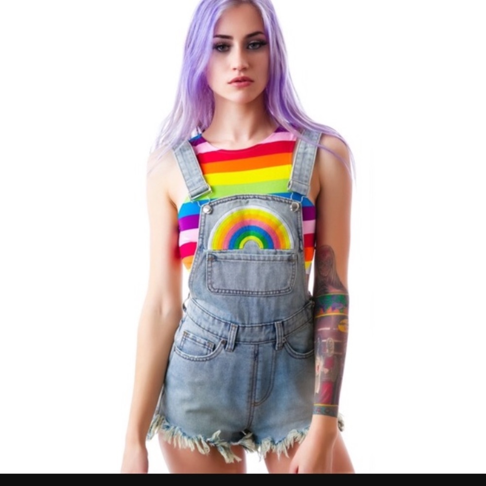 Unif Rainbow Overalls - image 1