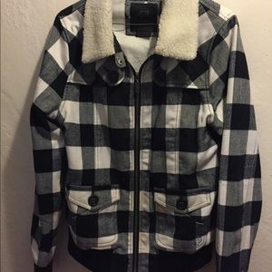 Fox black &a white plaid jacket