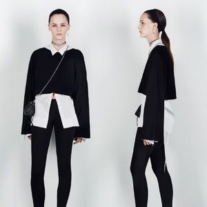 NWT ZARA Studio Cashmere Sweater Black M