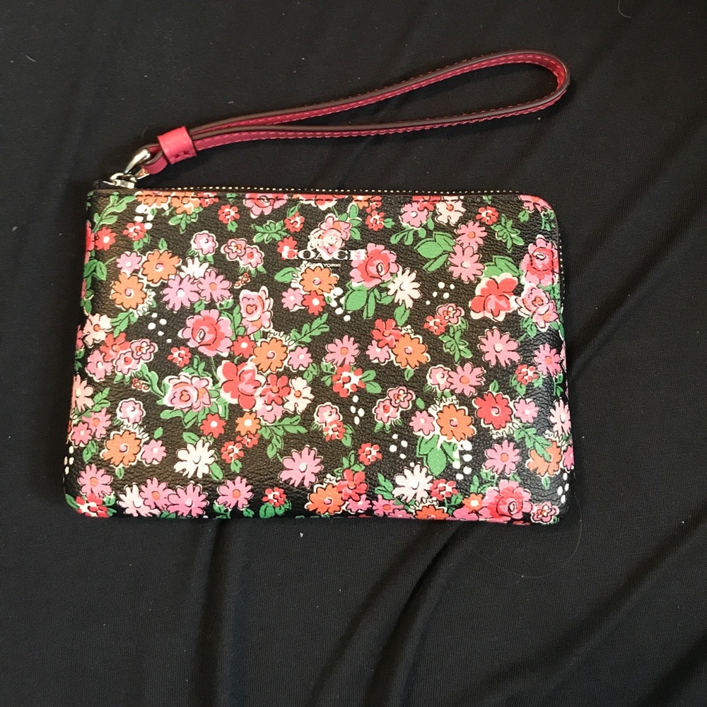 Coach Floral Wristlet