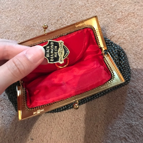 Rare Whiting and Davis Mesh Pouch with Key Pull - Picture 2 of 6