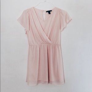 Forever 21 Light Pink Chiffon Wrap Dress