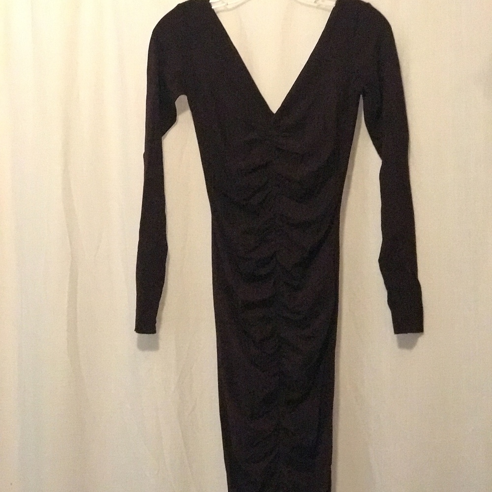 Nadia Tarr dark purple dress