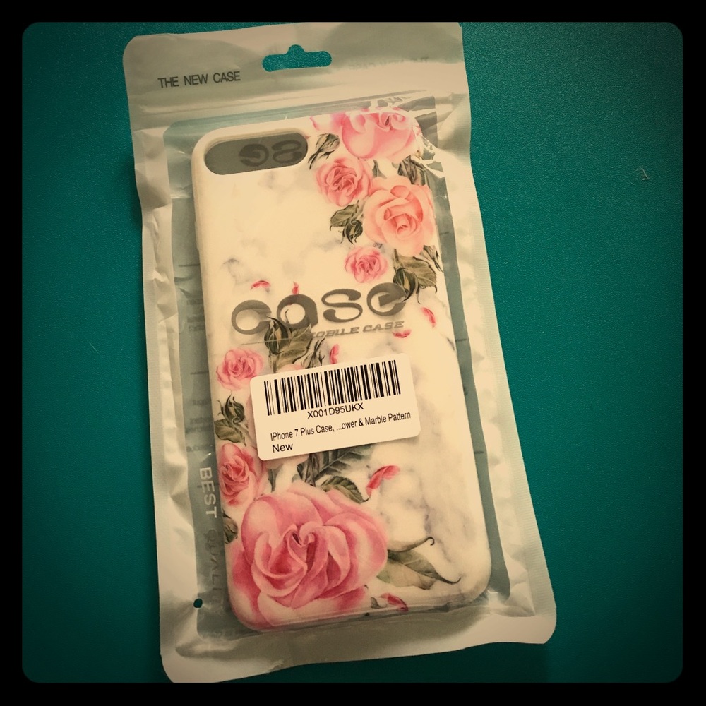 iPhone 7 Plus Rose/Marble silicone phone case