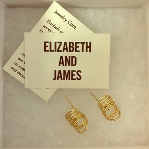 Elizabeth and James Gold Rock Earrings