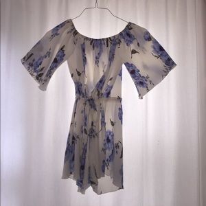 Nasty Gal Floral Off The Shoulder Romper