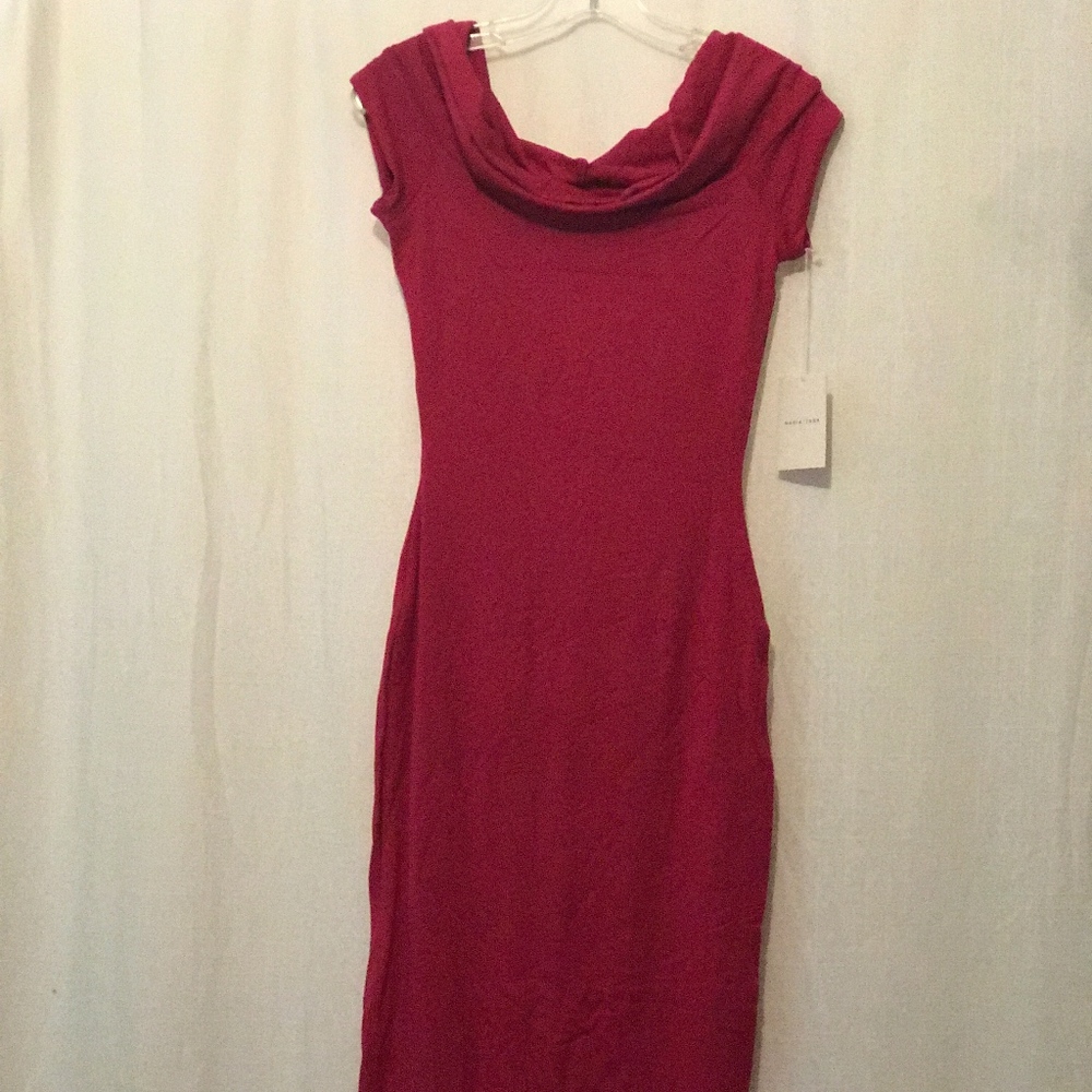 Nadia Tarr dark pink dress