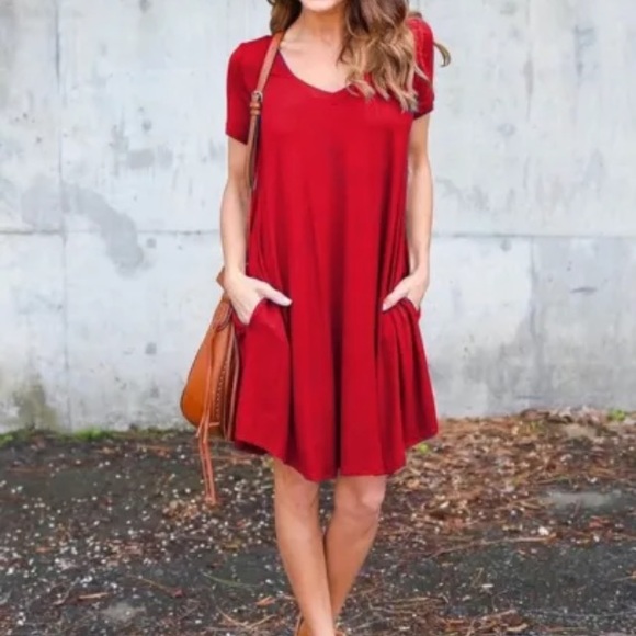 🎉HP🎉Short Sleeve Dress with Pockets! Army Green! - Picture 2 of 4