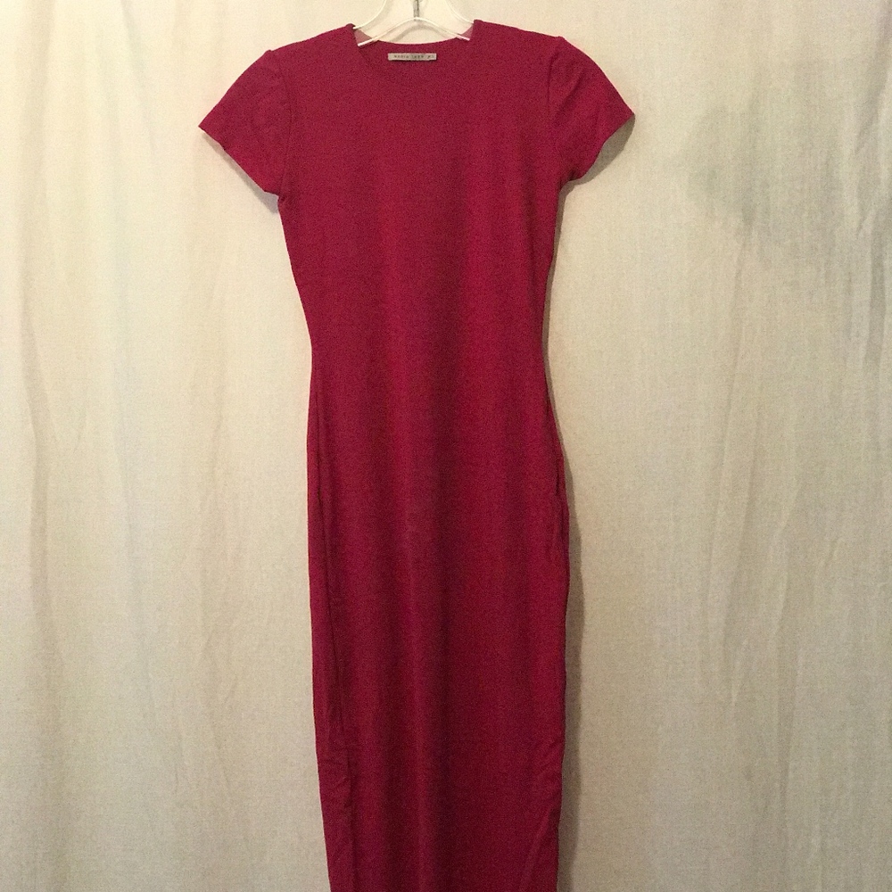 Nadia Tarr dark pink dress