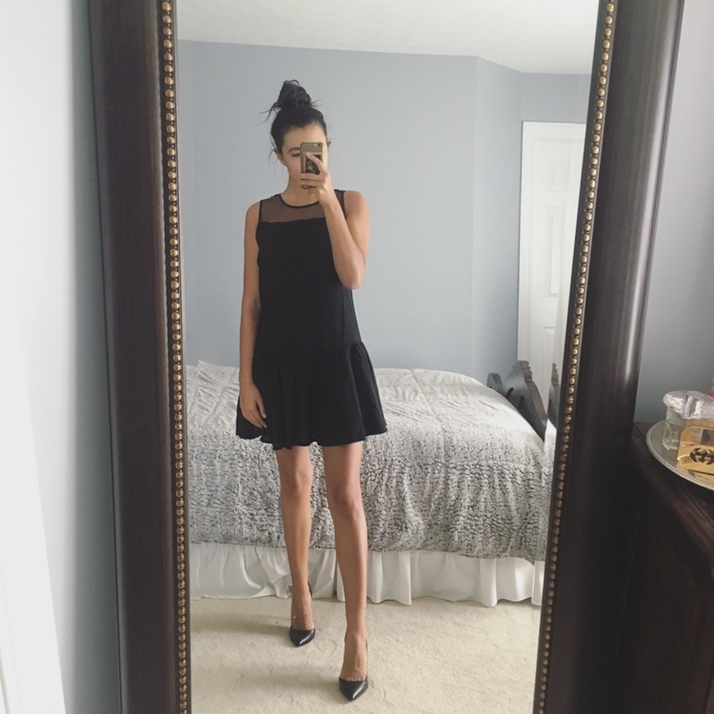 ASOS Mesh Top Drop Waist/Shift Dress