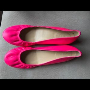 Brand new pink j crew leather flats