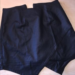 Adorable black leather skort