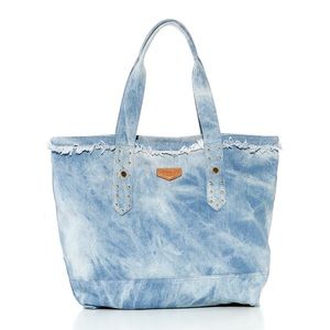 NWT AIMEE KESTENBERG CANNES TOTE TIE DYE DENIM